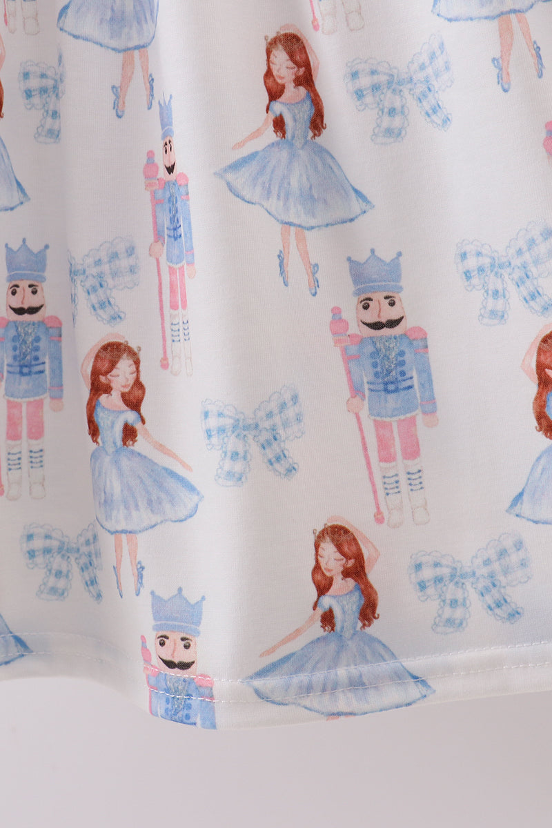 Pink bow nutcracker ruffle dress