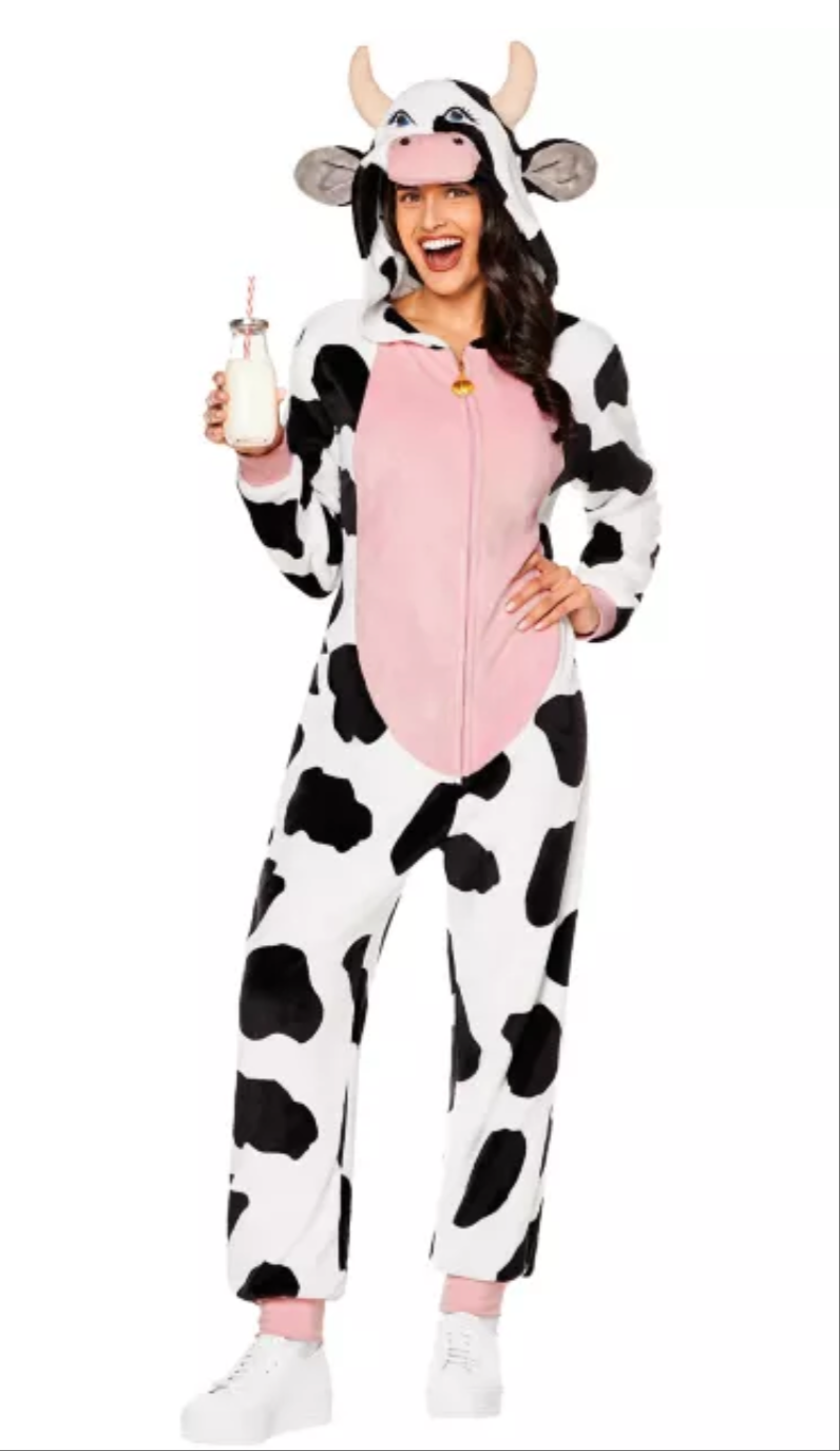 Cow Onesie Animal Costume Girls Women Pajamas