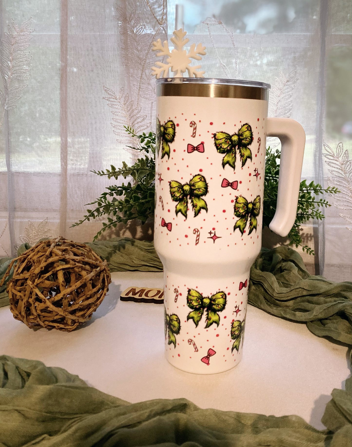 Mean Green Bow Cup 40oz