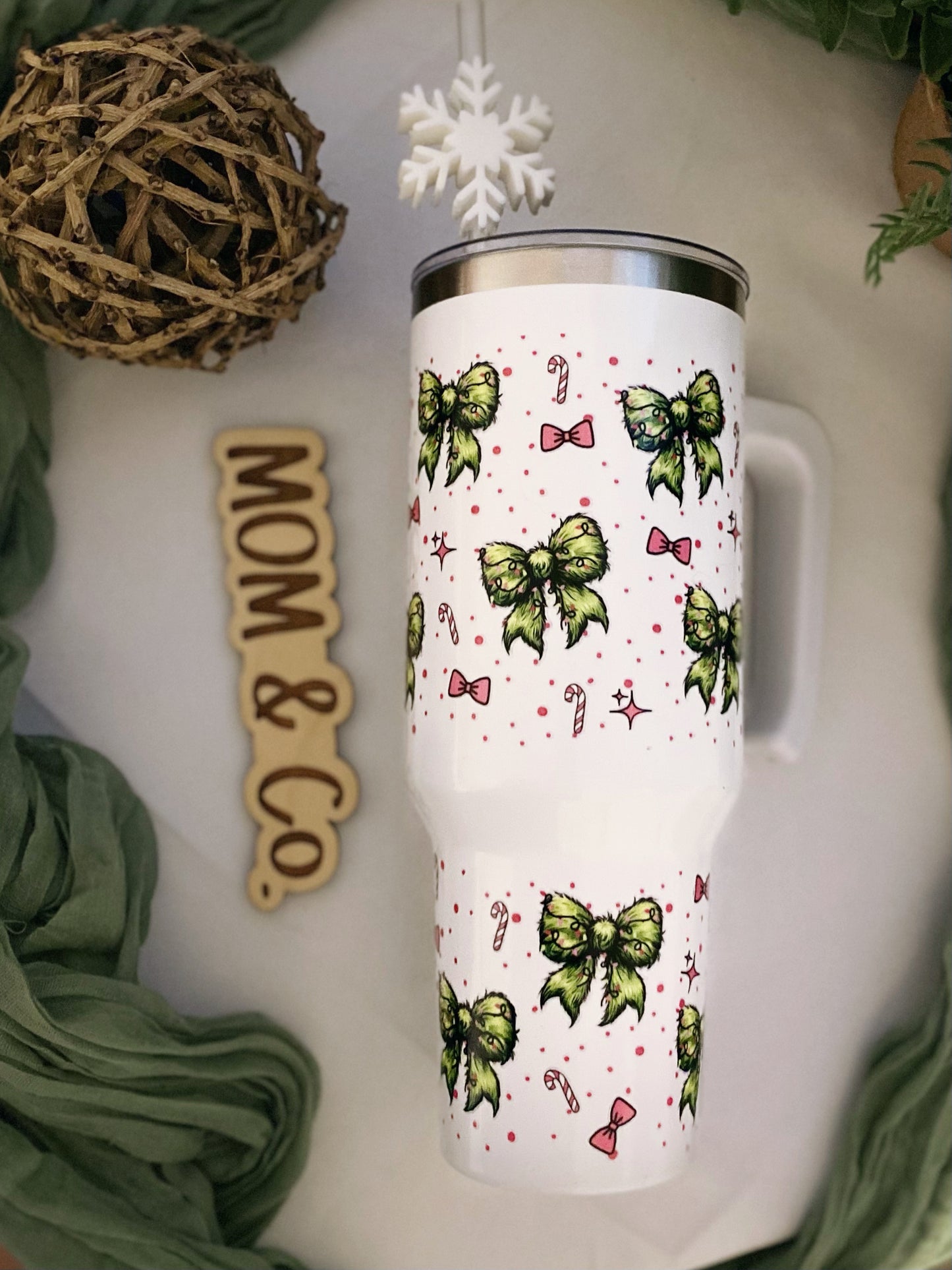 Mean Green Bow Cup 40oz