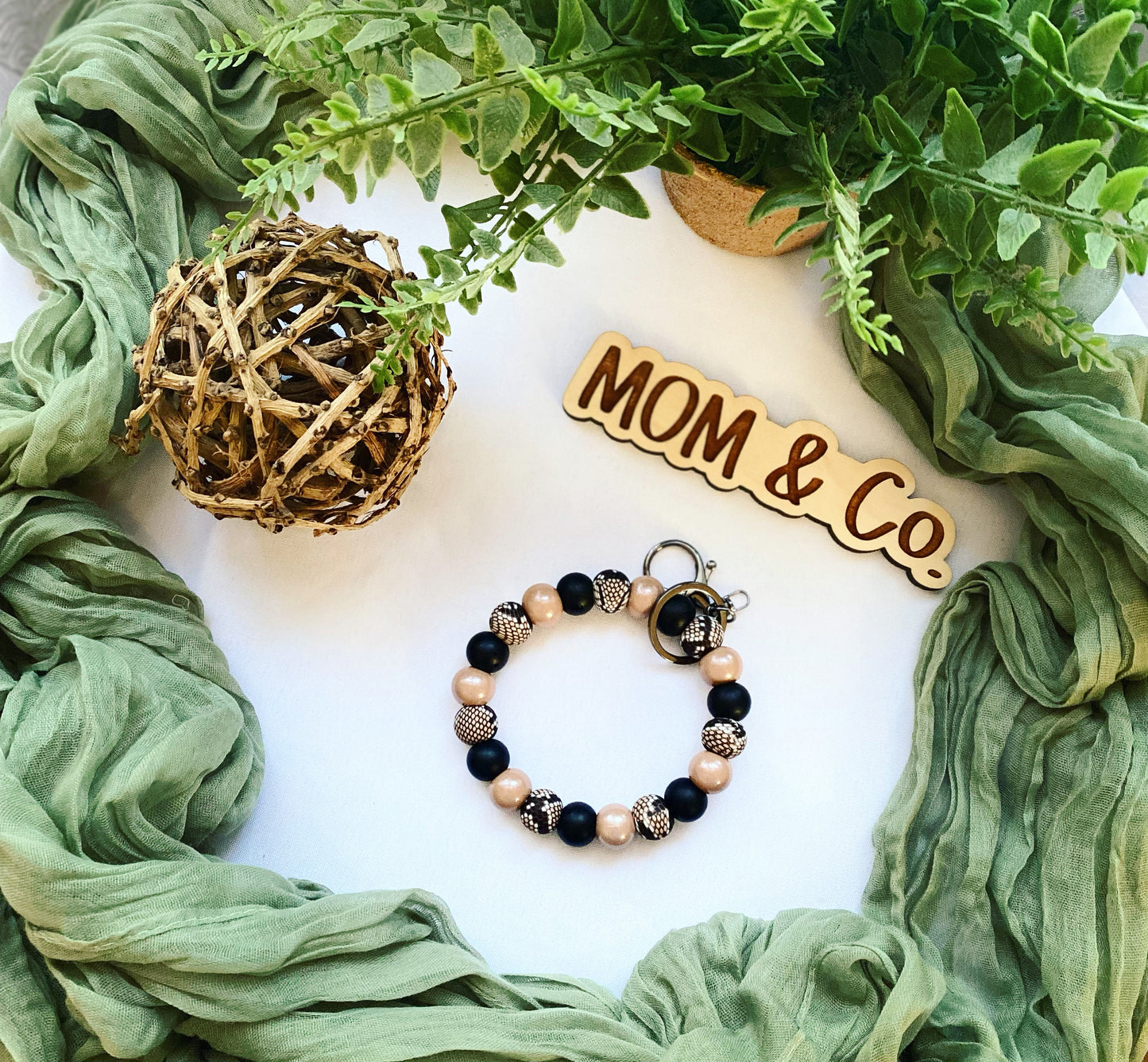 Snakeskin Bead Wristlet