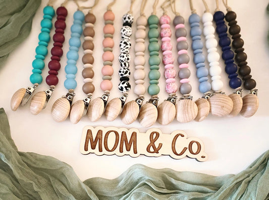 Solid Color Pacifier Clip