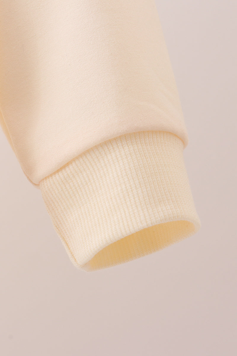 Beige reindeer sequin mom&me sweatshirt