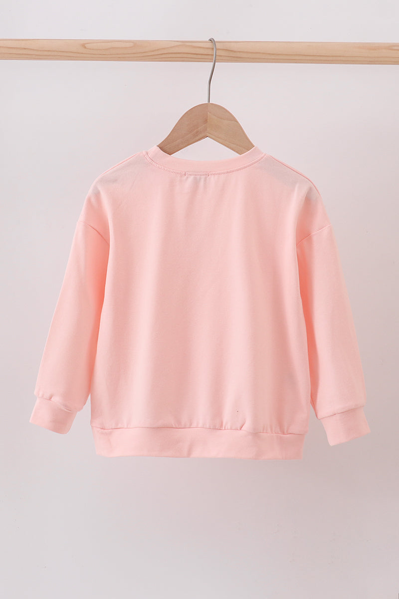 Pink santa claus print top