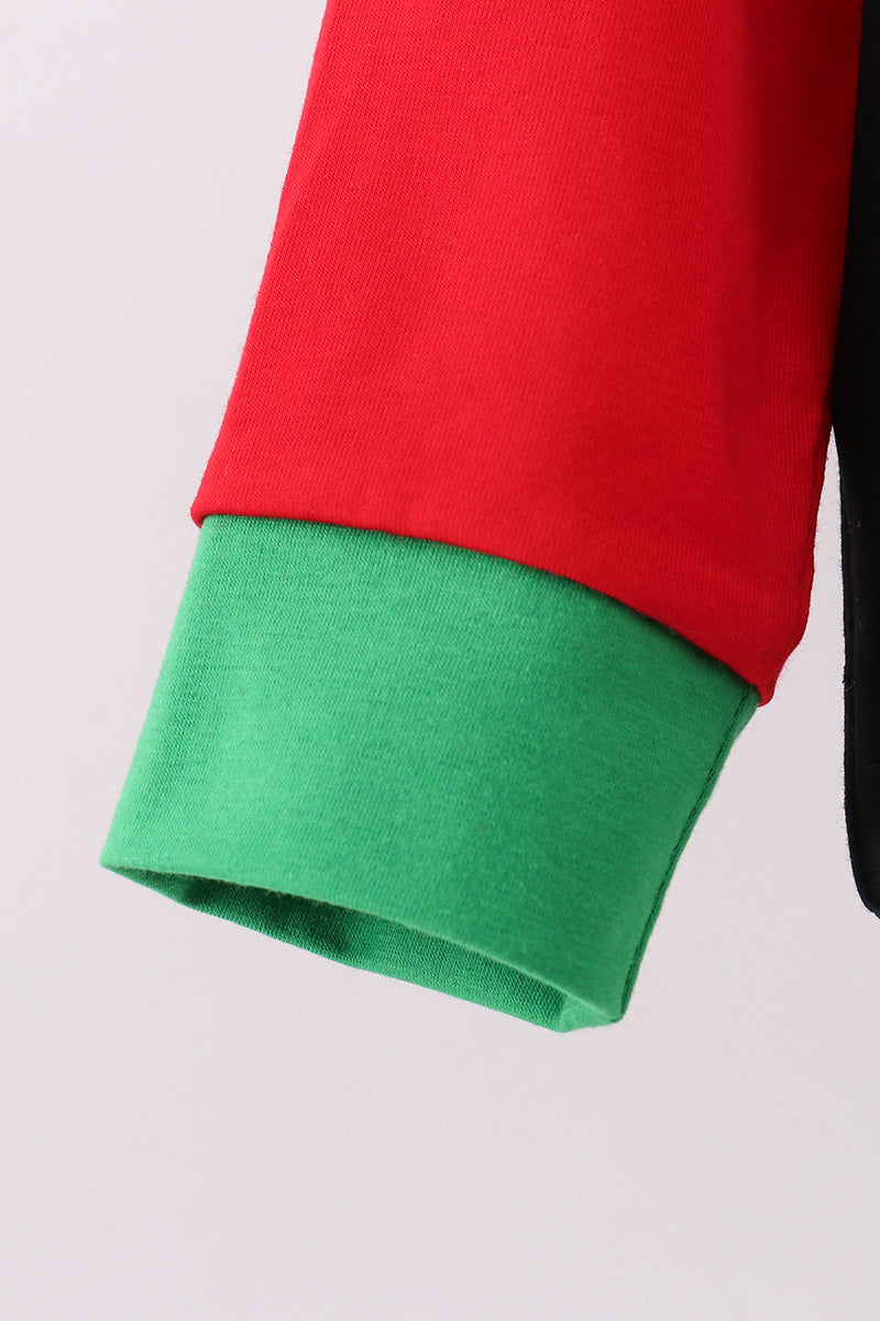 Black dinosaur print top