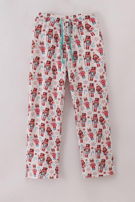 Christmas nutcracker print dad pajamas pants