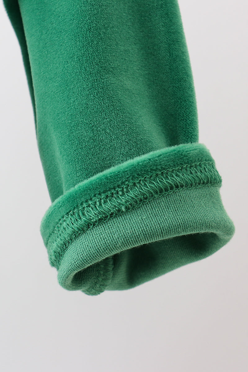 Green christmas tree applique velvet bubble