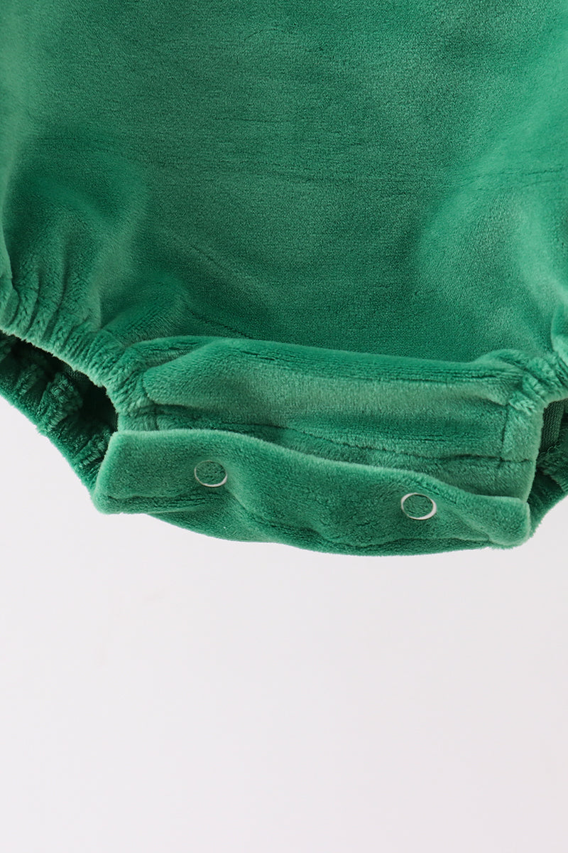 Green christmas tree applique velvet bubble