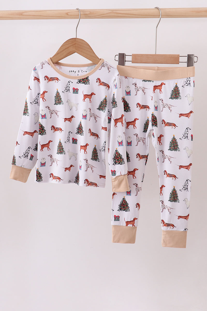 Christmas tree animal bamboo pajamas pants set