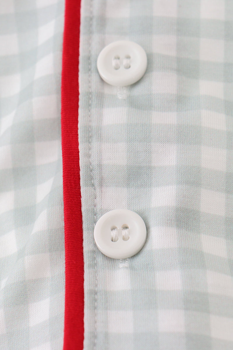 Sage gingham pajama set