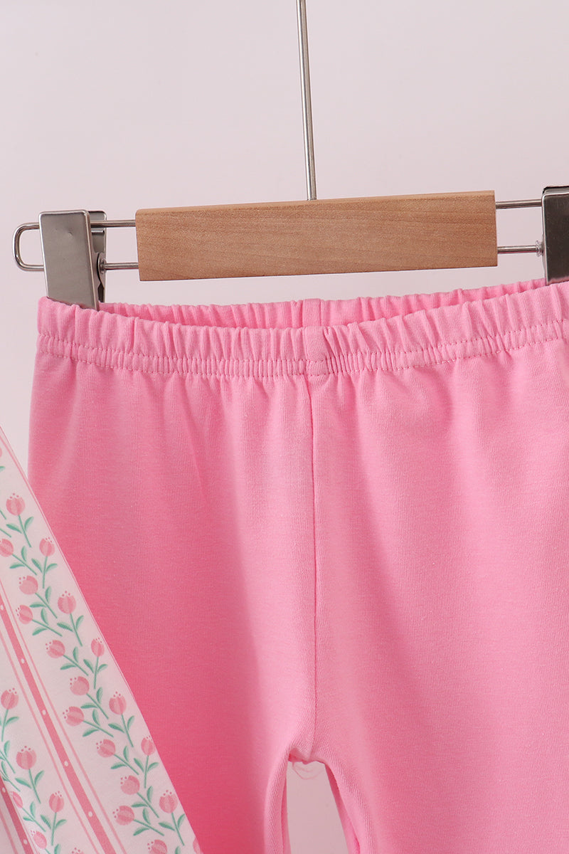 Floral tulip ruffle pants set