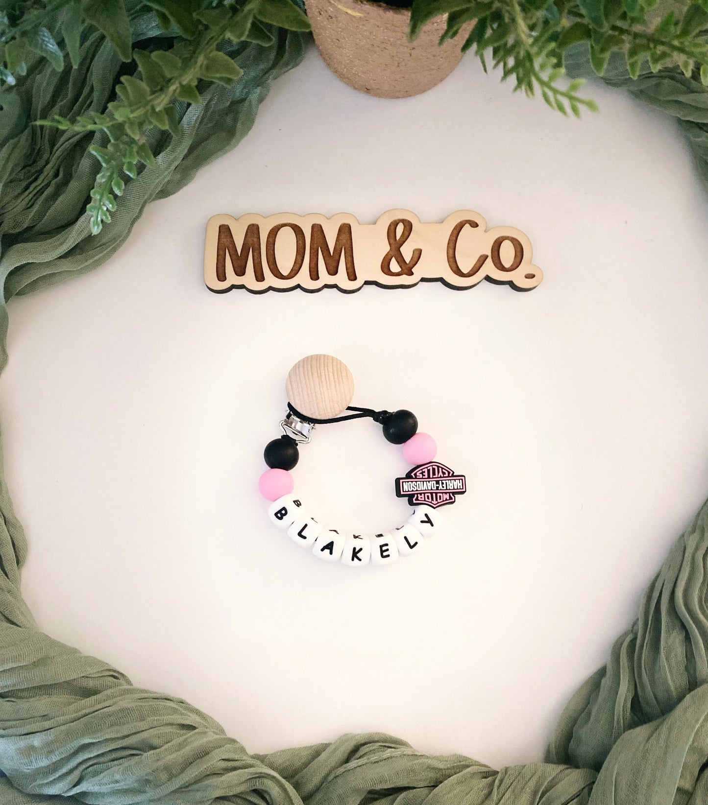 Harley Girl Pacifier Clip