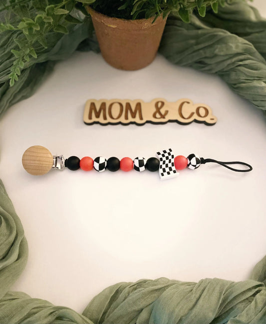 Racetrack Pacifier Clip