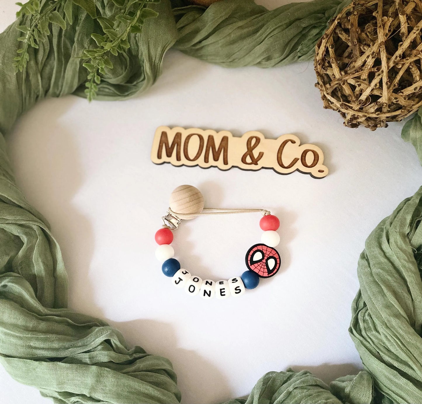 Spidey Pacifier Clip
