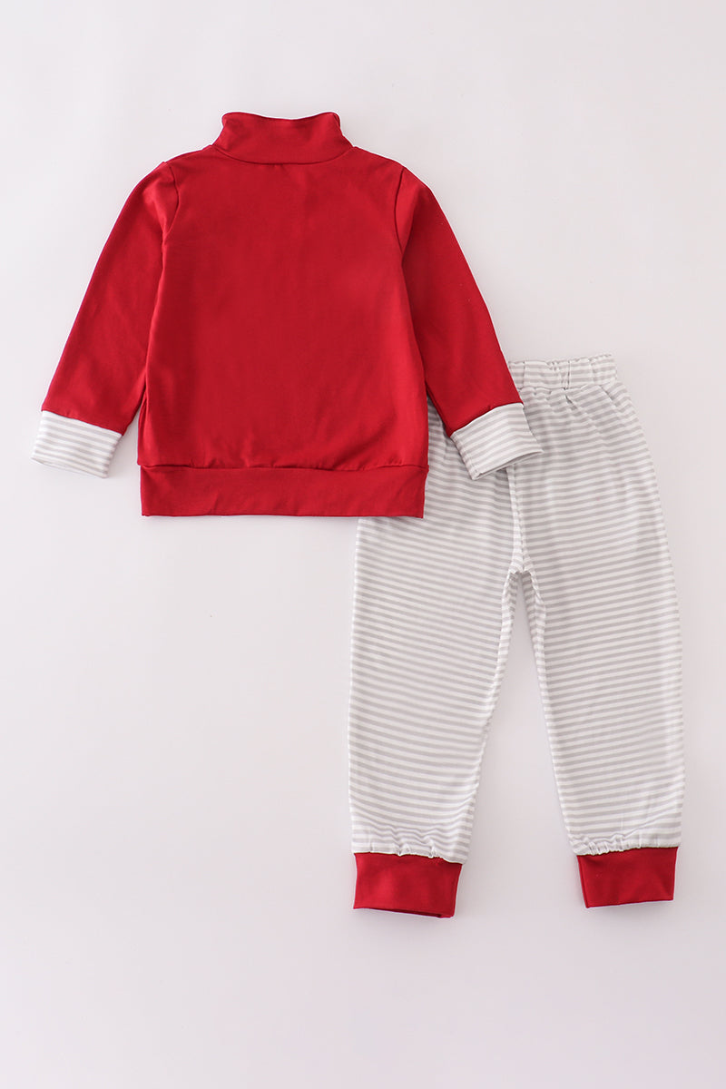 Alabama stripe elephant french knot pants set