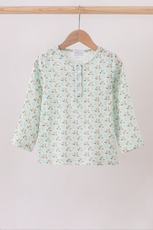 Premium duck print muslin top