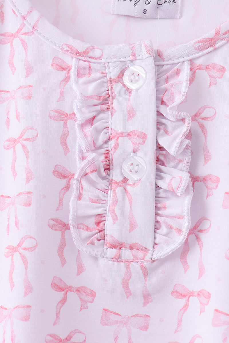 Premium tiny bow delight bamboo pants set