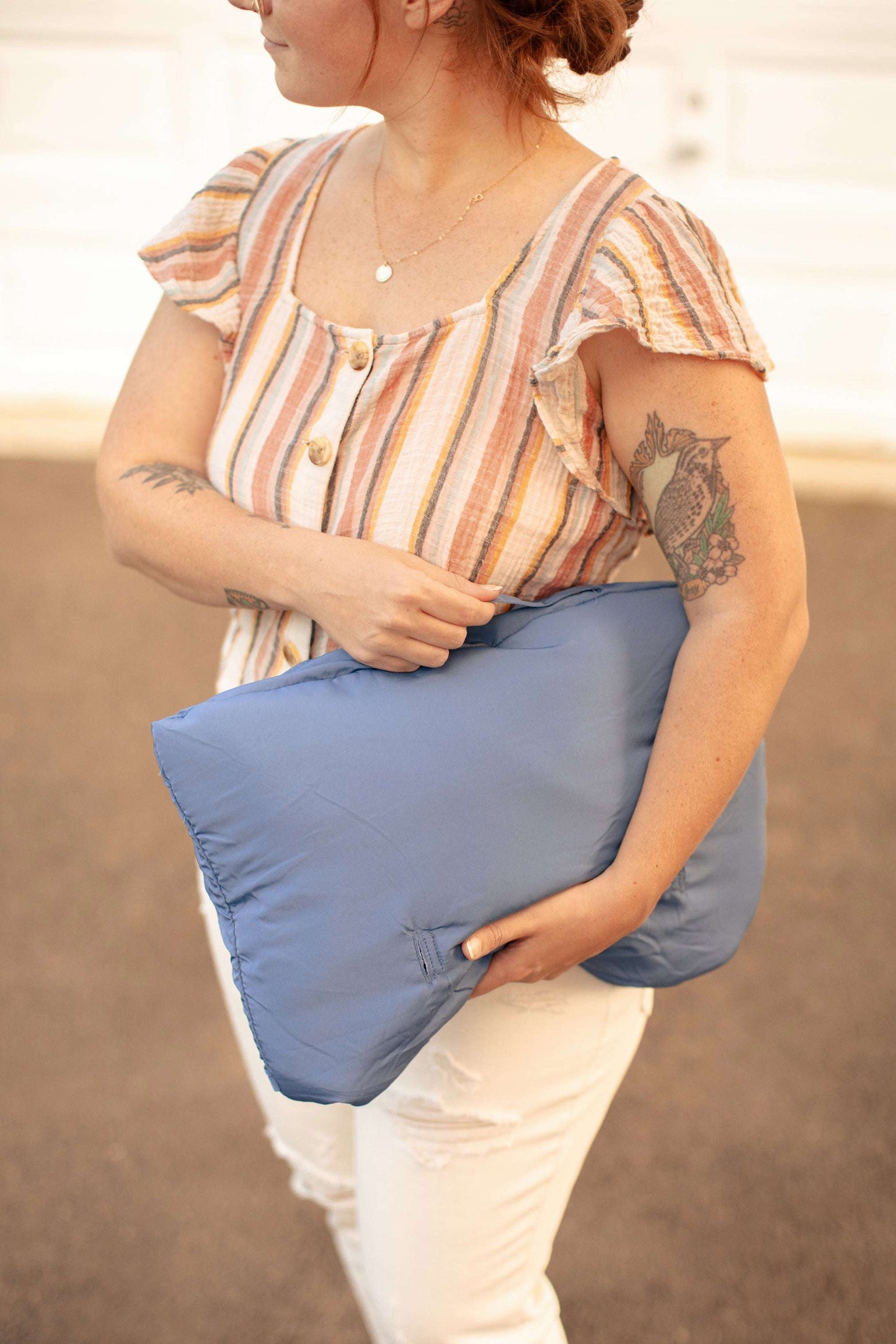 Baby Shopping Cart Cover | Blue Little Arrows Design