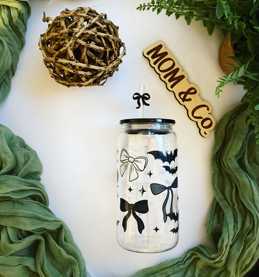 Bows and Bats  Plastic Acrylic Cup