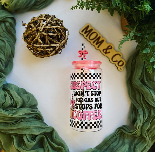 Suspect and Coffee Plastic Acrylic Cup