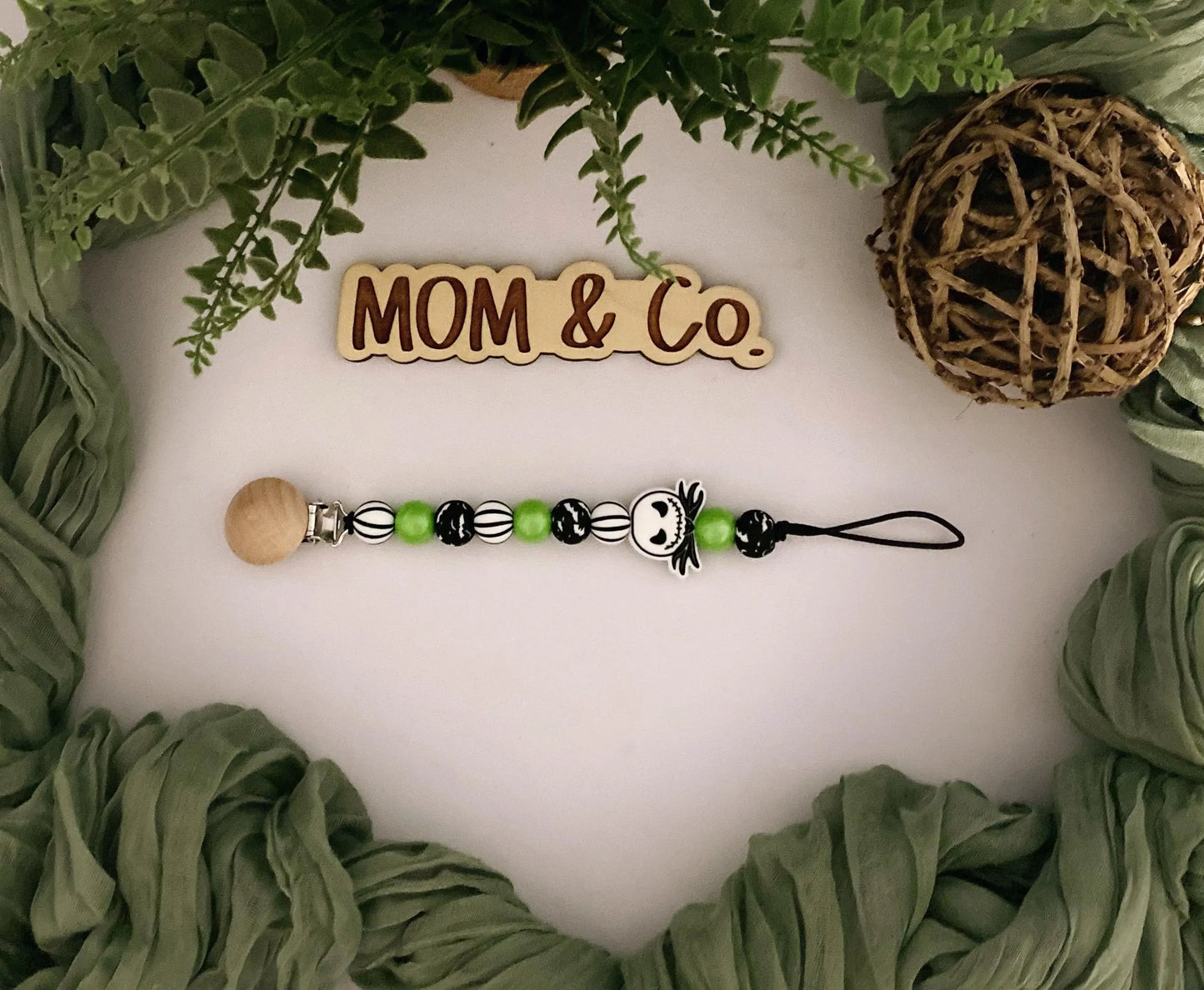 Jack Skeleton Pacifier Clip