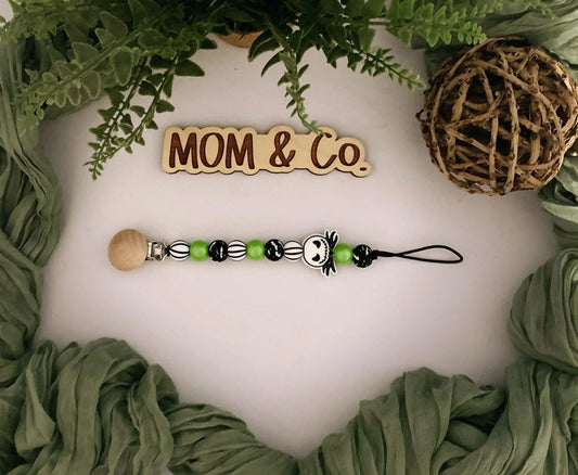 Jack Skeleton Pacifier Clip