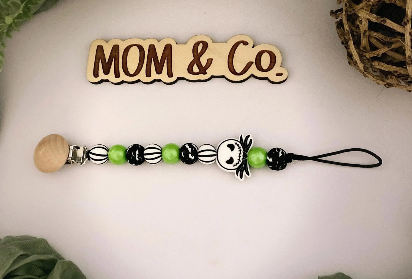 Jack Skeleton Pacifier Clip