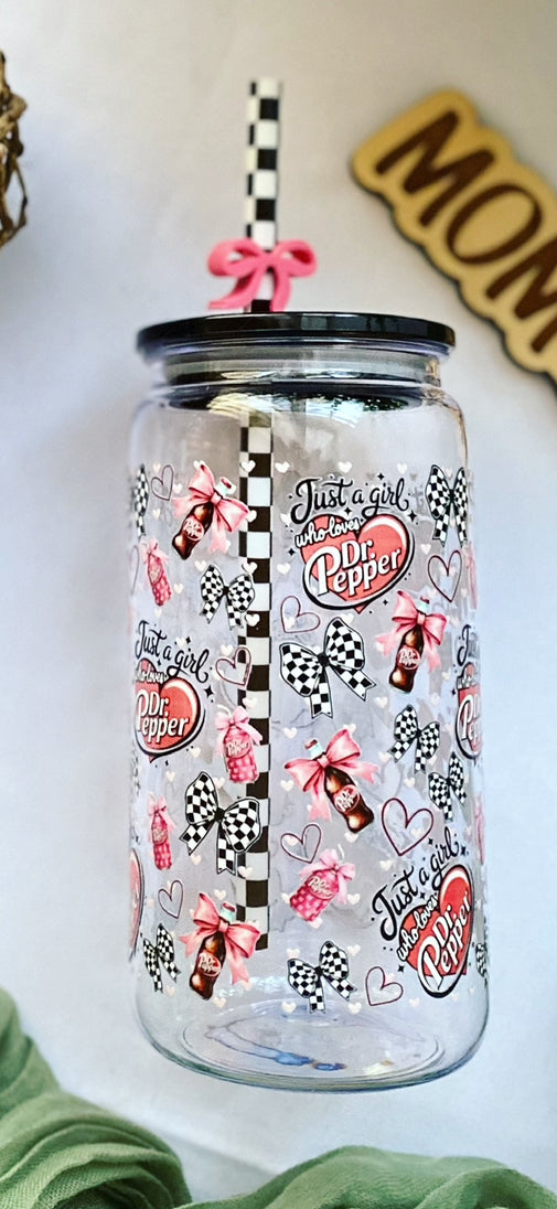 Just a Girl Who Loves Dr. Pepper Plastic Acrylic Cup