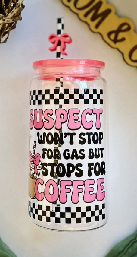 Suspect and Coffee Plastic Acrylic Cup