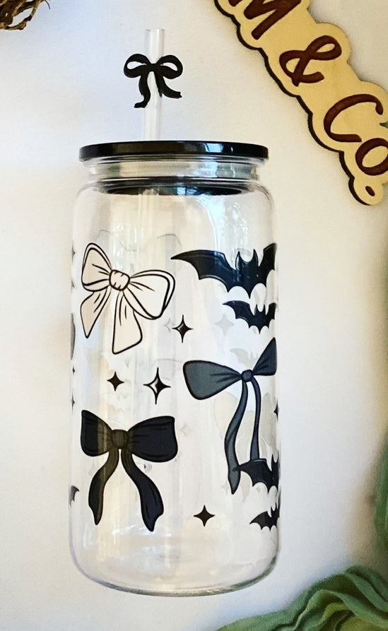 Bows and Bats  Plastic Acrylic Cup