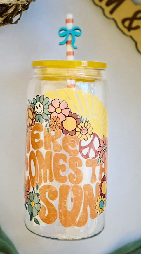 Here Comes The Sun Plastic Acrylic Cup