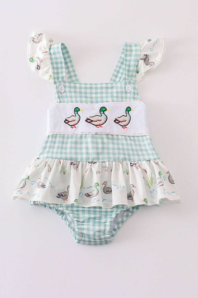Sage duck girl swimsuit