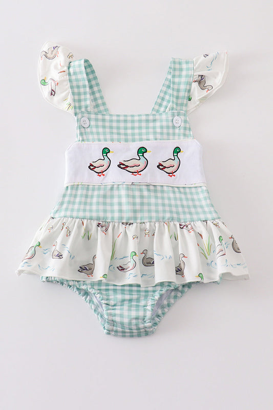 Sage duck girl swimsuit