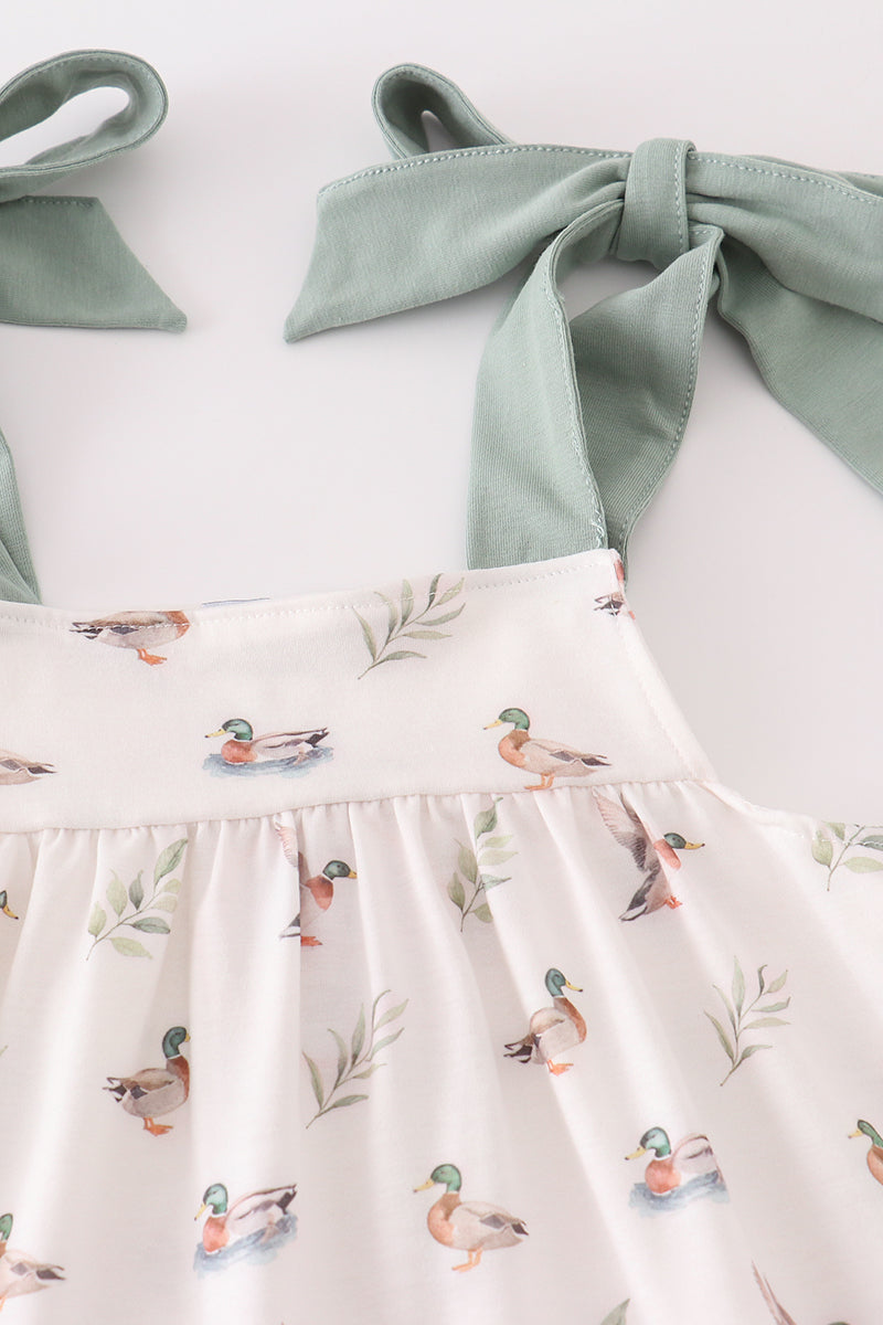 Green duck print set