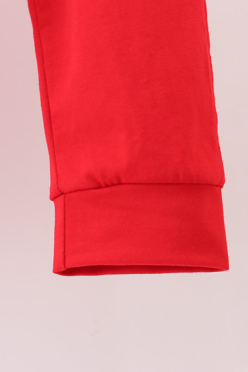 Blue car embroidery gingham pants set