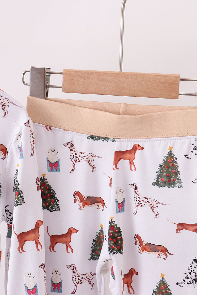 Christmas tree animal bamboo pajamas pants set