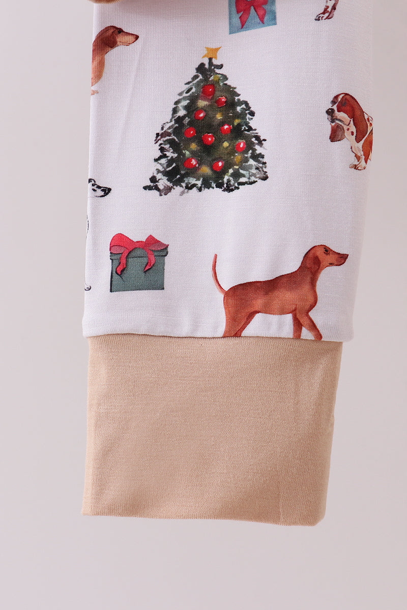 Christmas tree animal bamboo pajamas pants set