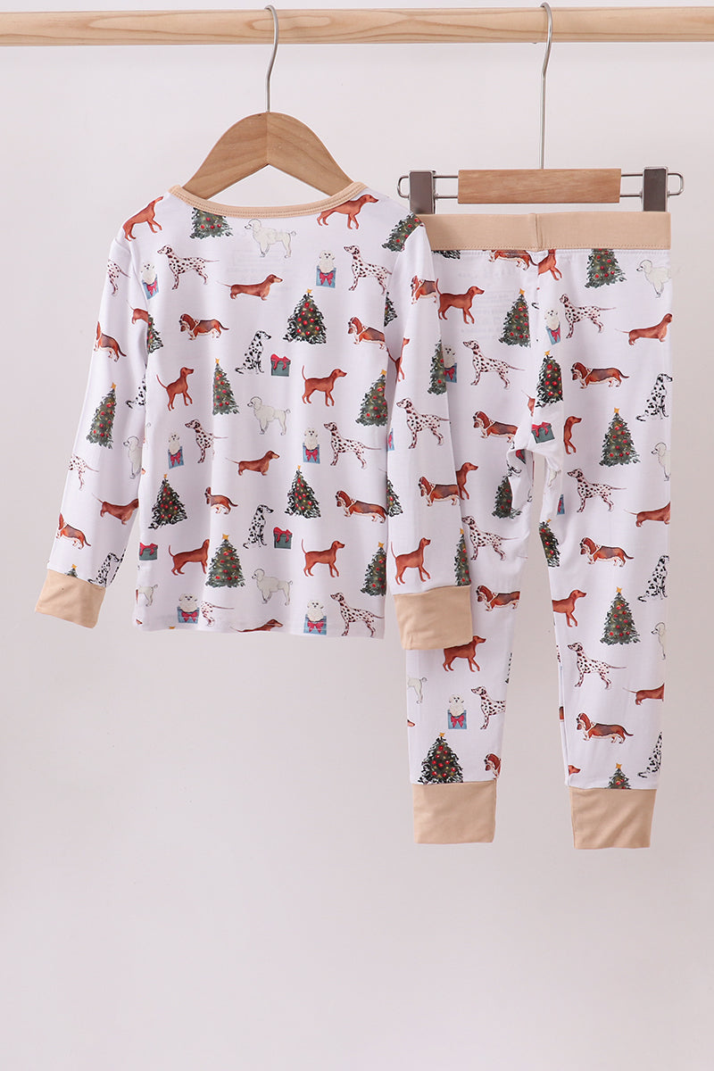 Christmas tree animal bamboo pajamas pants set