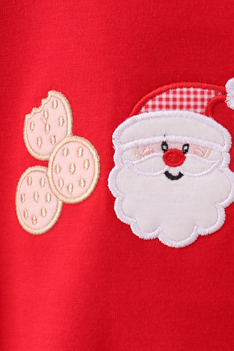 Red santa claus biscuit milk applique bubble
