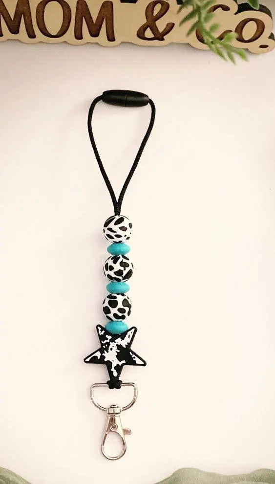 Cowprint Star Freshie Hanger
