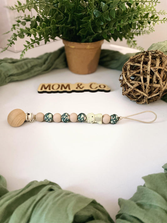Dinosaur Pacifier Clip