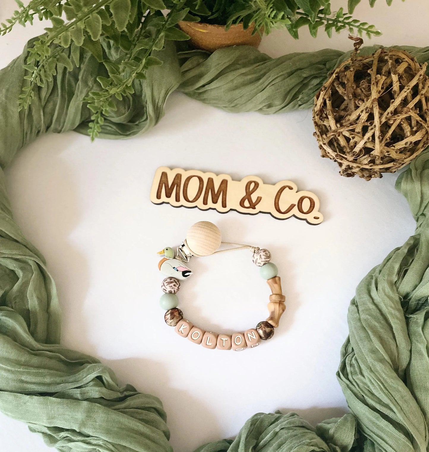 Duck Call Pacifier Clip