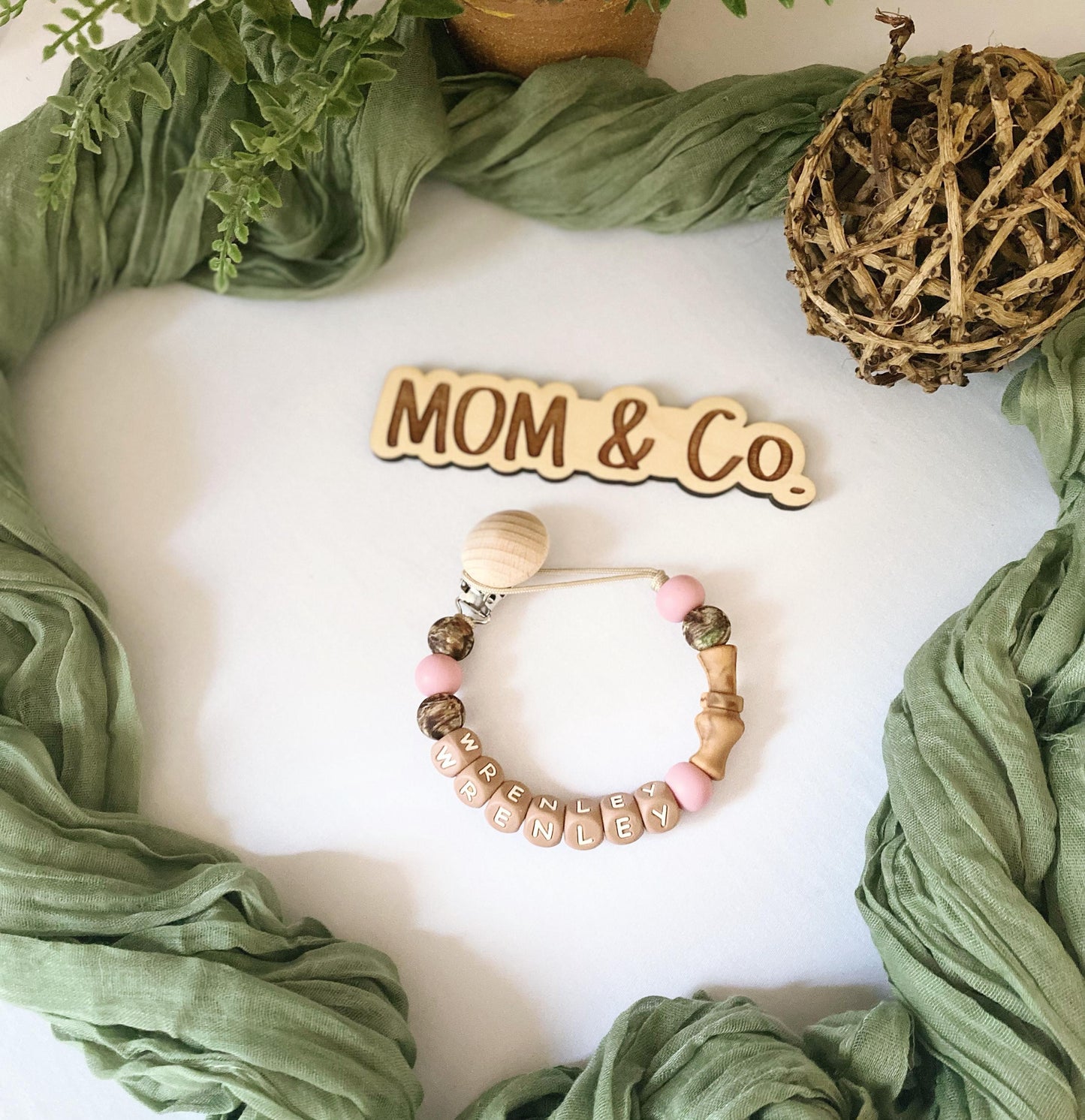 Duck Call Gril Pacifier Clip