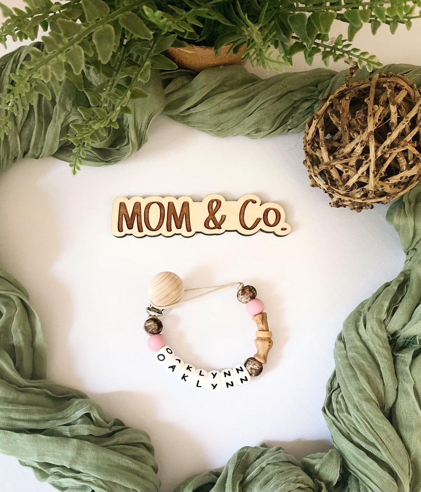 Duck Call Gril Pacifier Clip