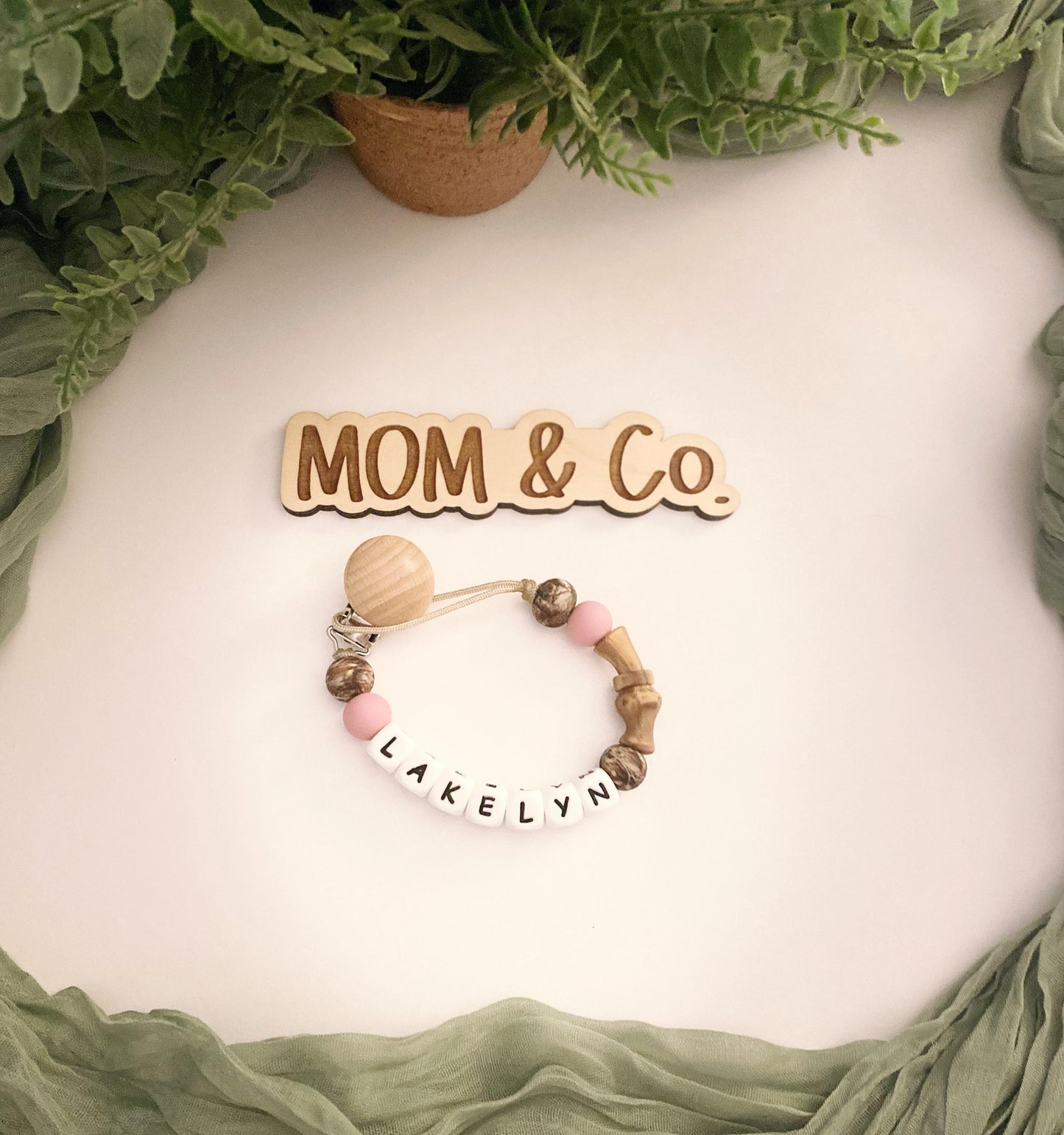 Duck Call Gril Pacifier Clip