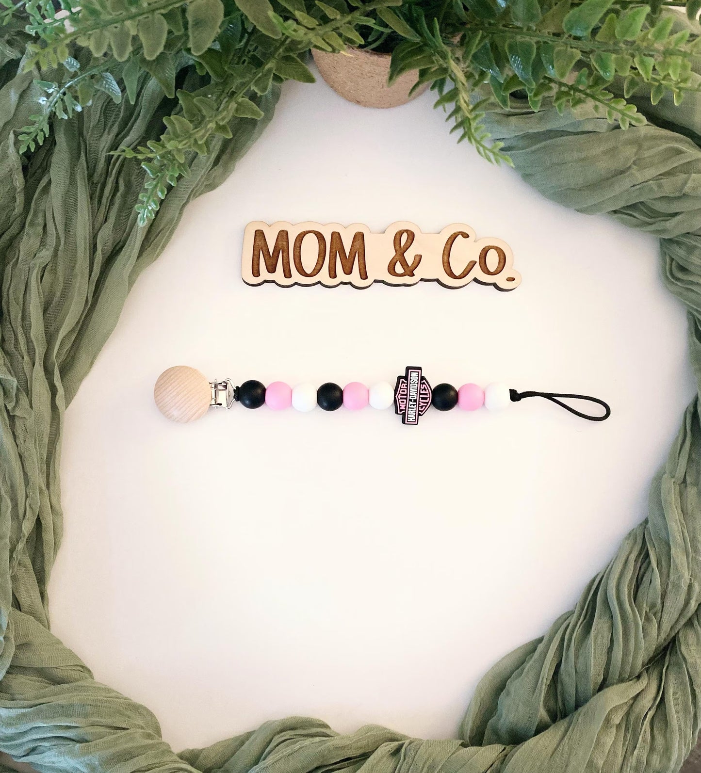 Harley Girl Pacifier Clip