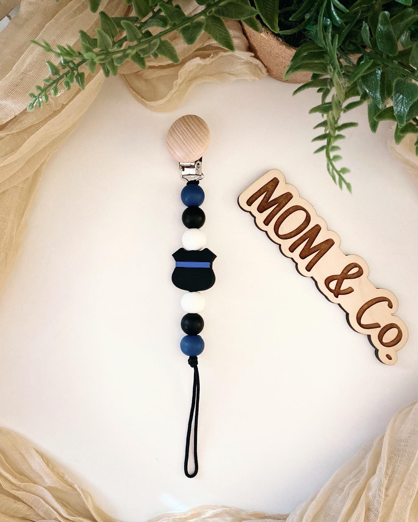 Police Pacifier Clip